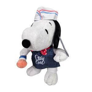 PEANUTS SNOOPY x RUZ+ 12" “STAY COOL” APRON PLUSH – ICE CREAM CONE OUTFIT – 2025